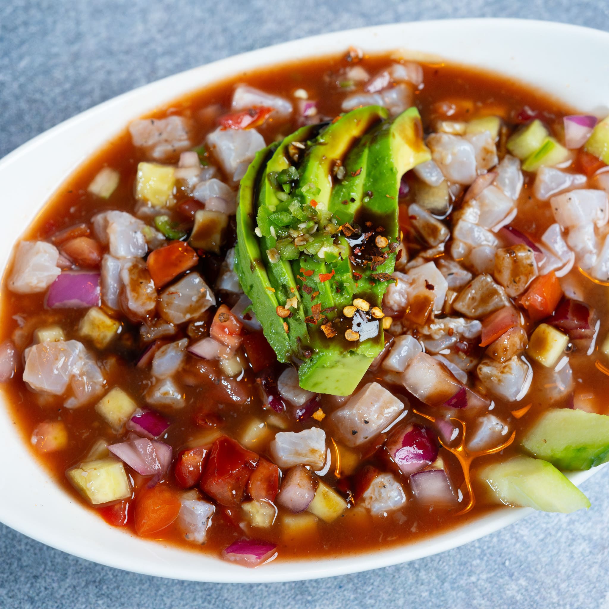 Tostada de Ceviche de Pescado